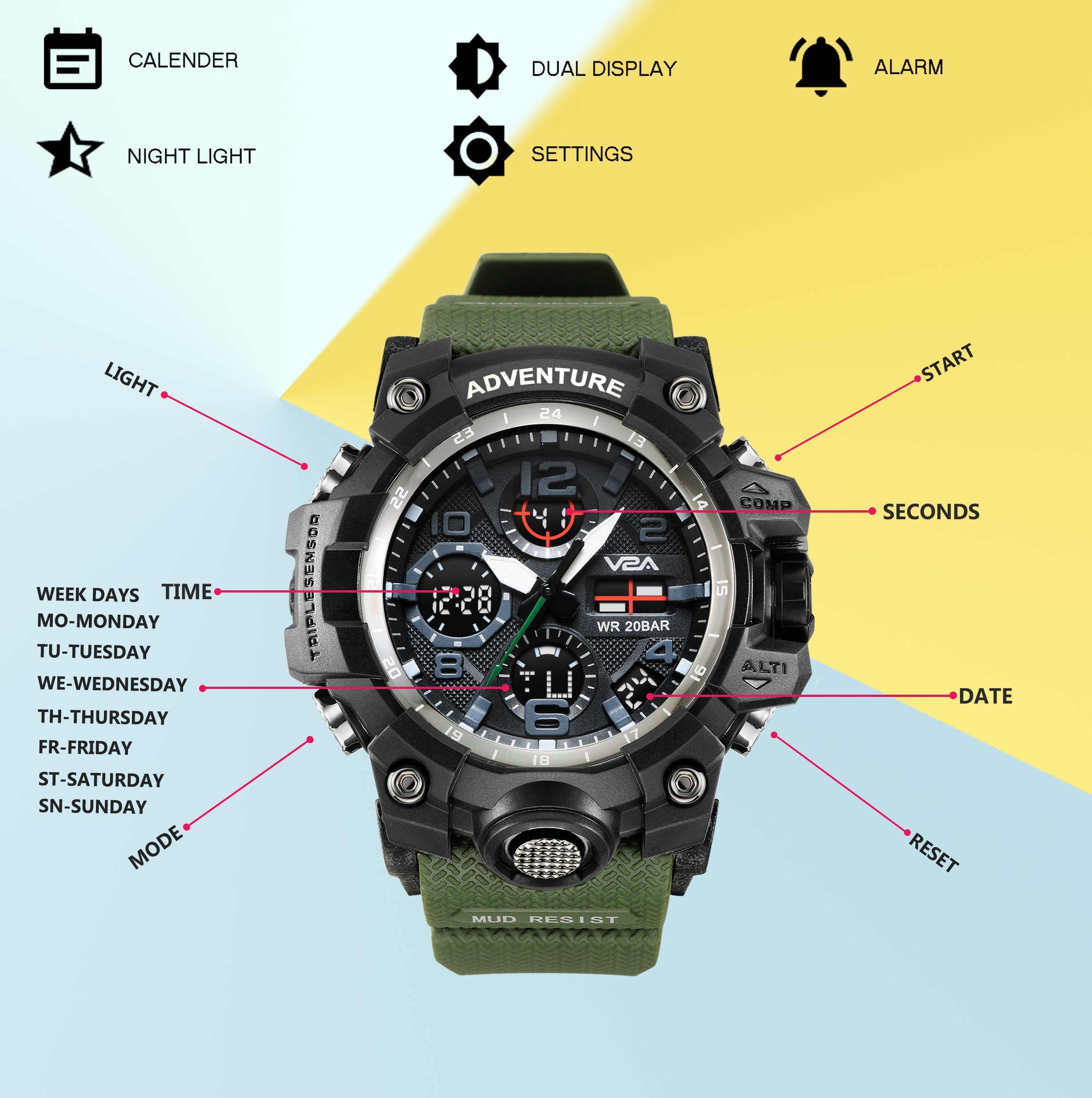 Military Chronograph Men's Sports Watch