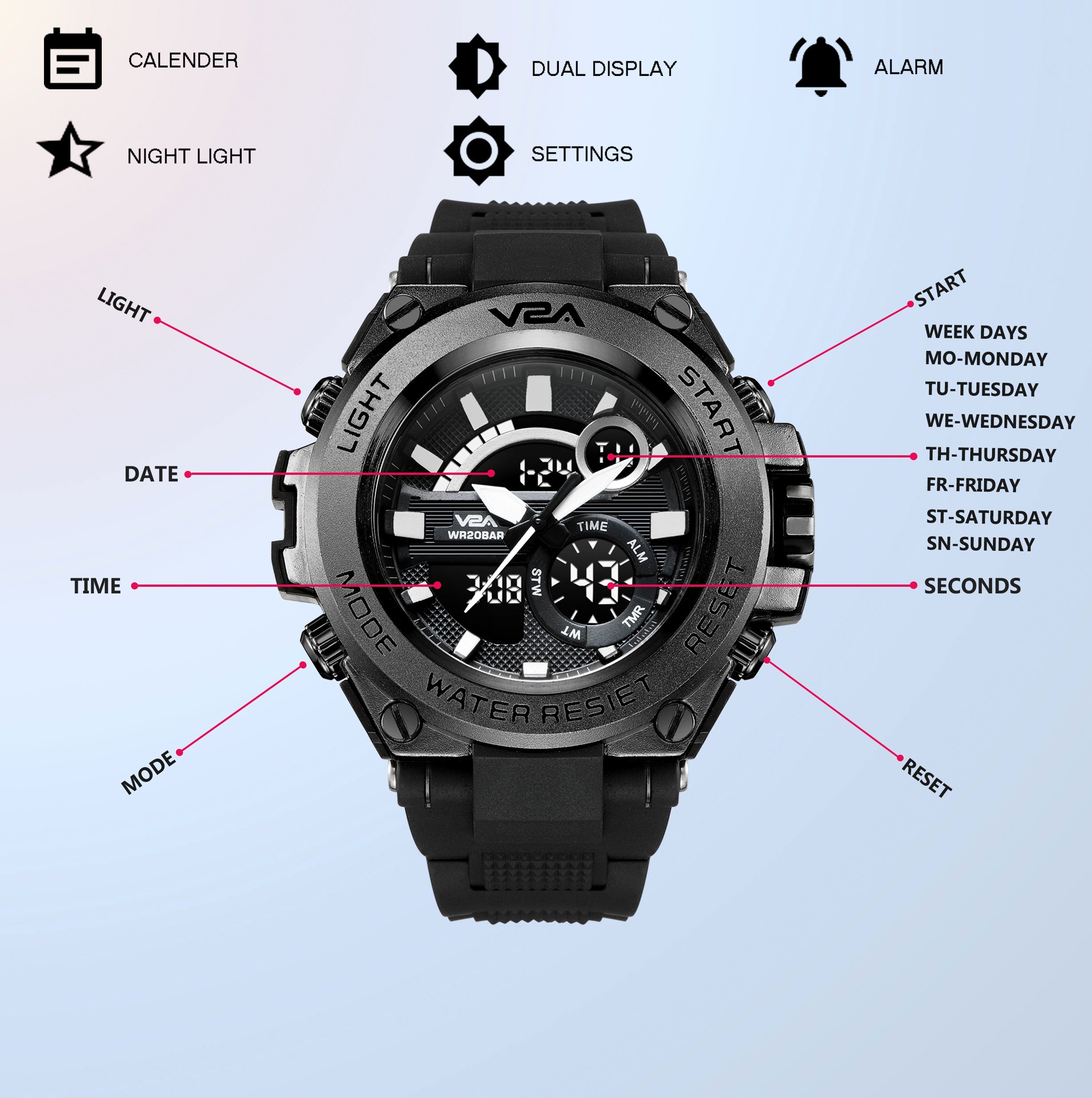 Chronograph Sports Watch For Men & Boys