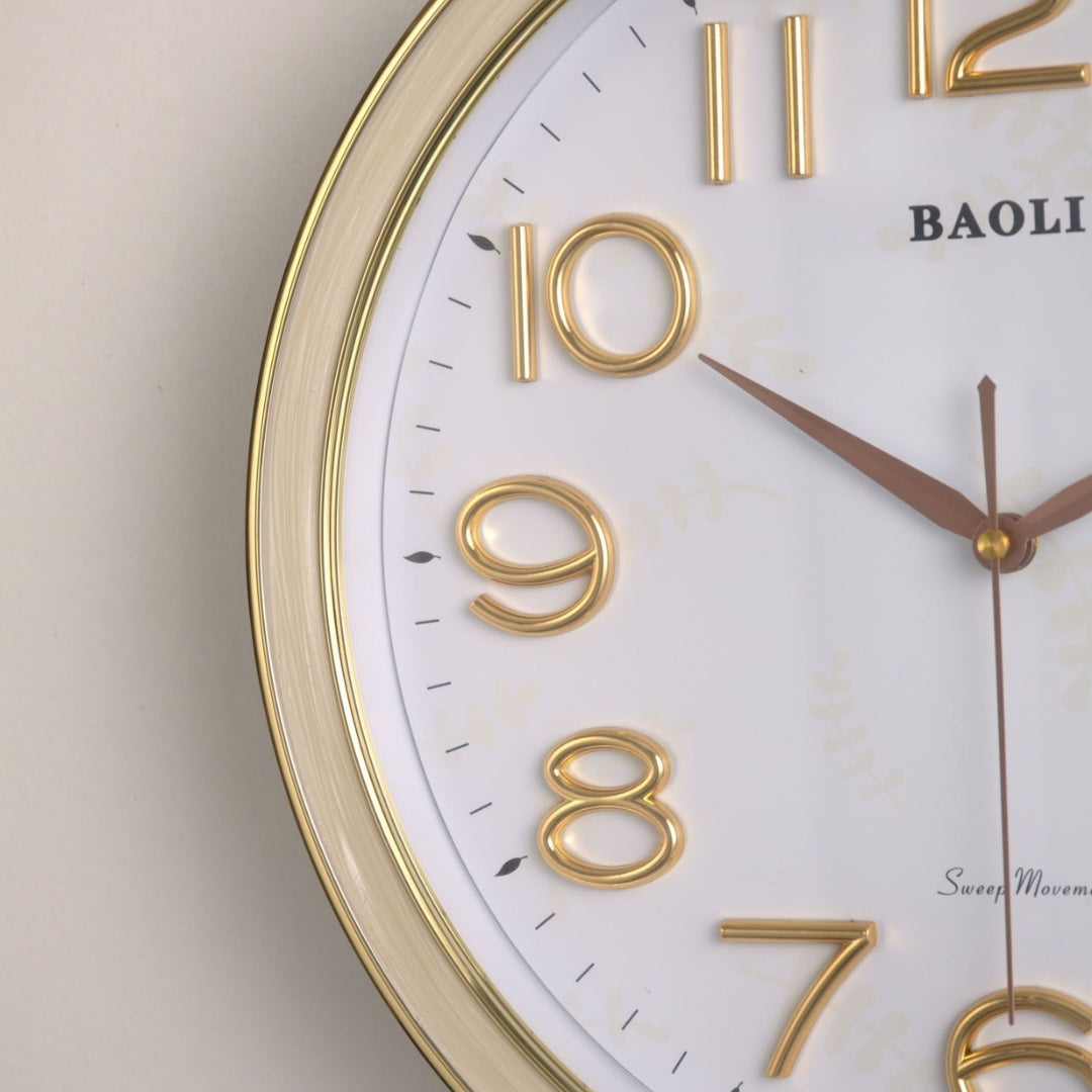 Harmony of Wings white luxury wall clock