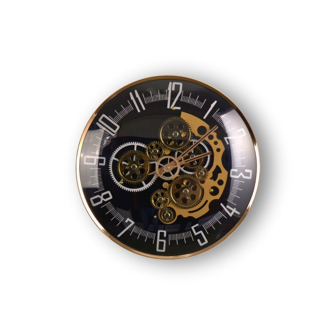 Vintage Vanguard Luxury Wall Clock With Moving Gear Mechanism