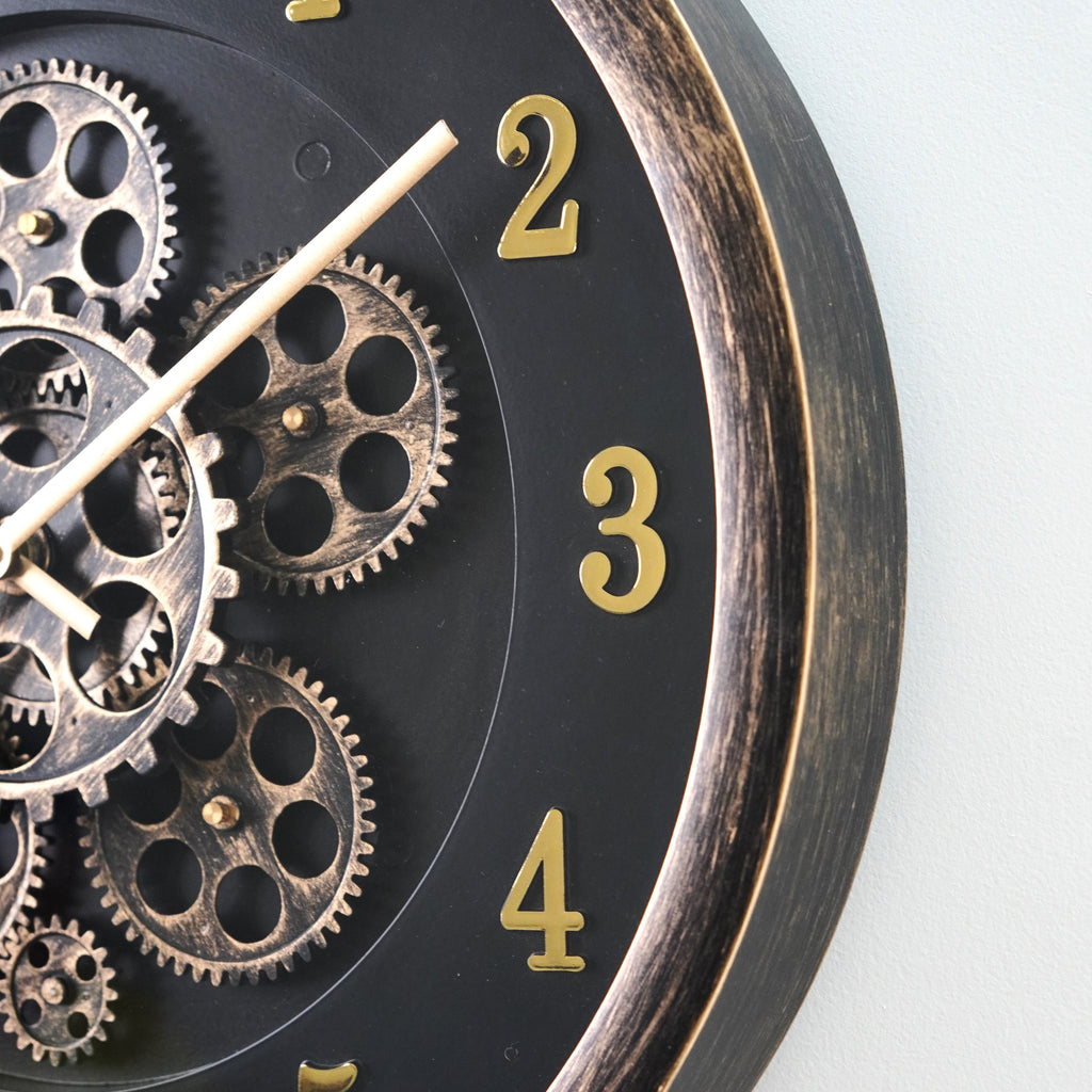Golden Gear Luxury Wall Clock