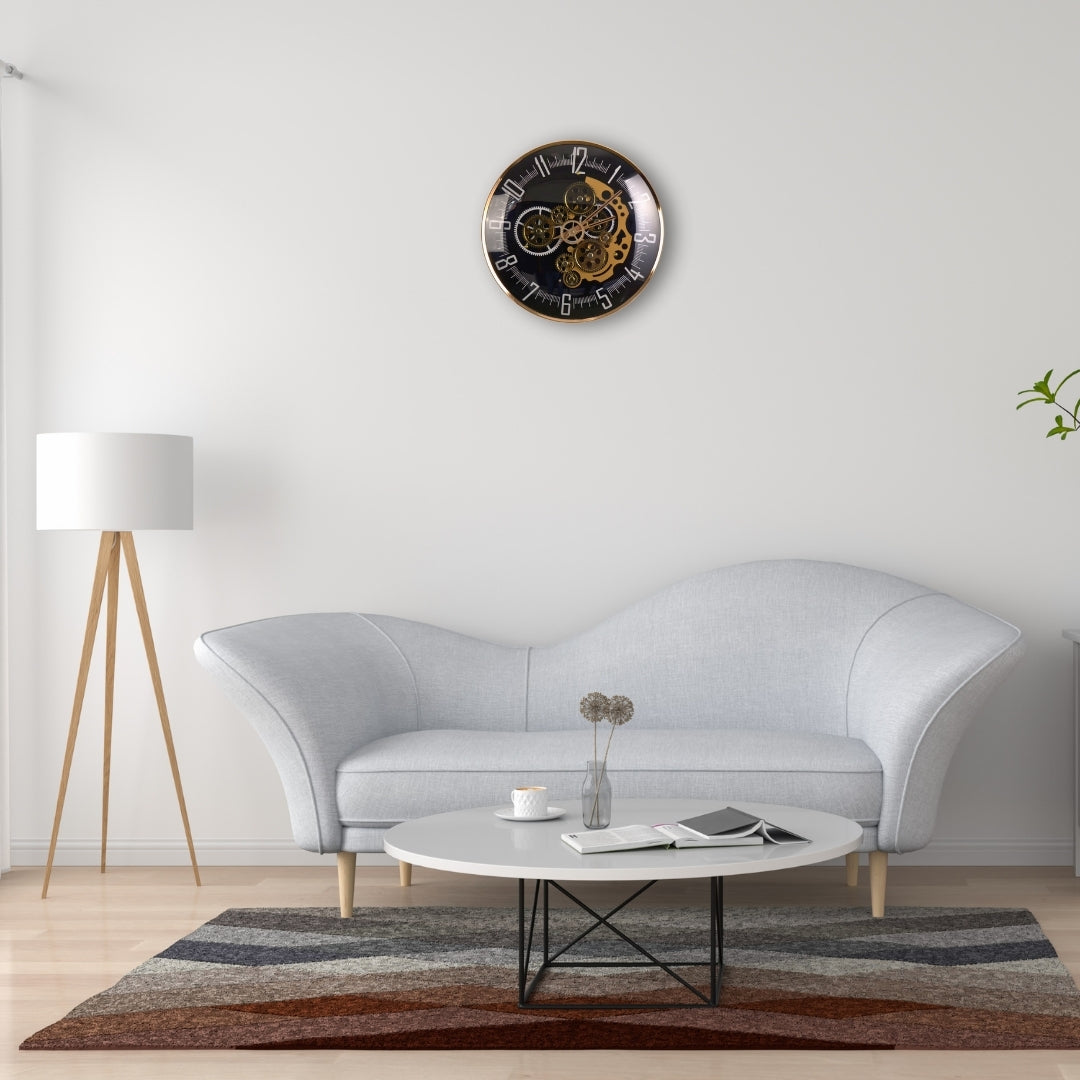 Vintage Vanguard Luxury Wall Clock With Moving Gear Mechanism