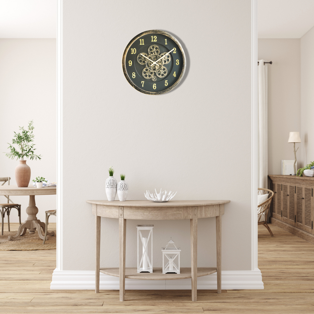 Golden Gear Luxury Wall Clock