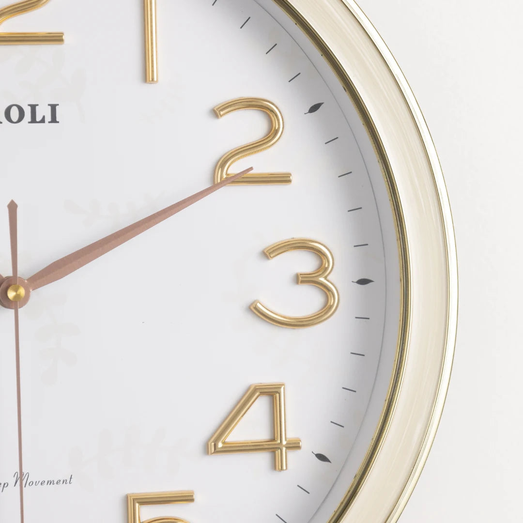 Harmony of Wings white luxury wall clock